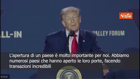 NOTIZIE DAL MONDO Dazi,Trump:Con UE in corso negoziati,se apre a imprese americane tariffe doganali più basse al 15% per le merci prodotte in UE importate negli USA