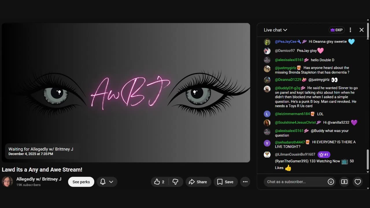 Lawd its a Any and Awe Stream!