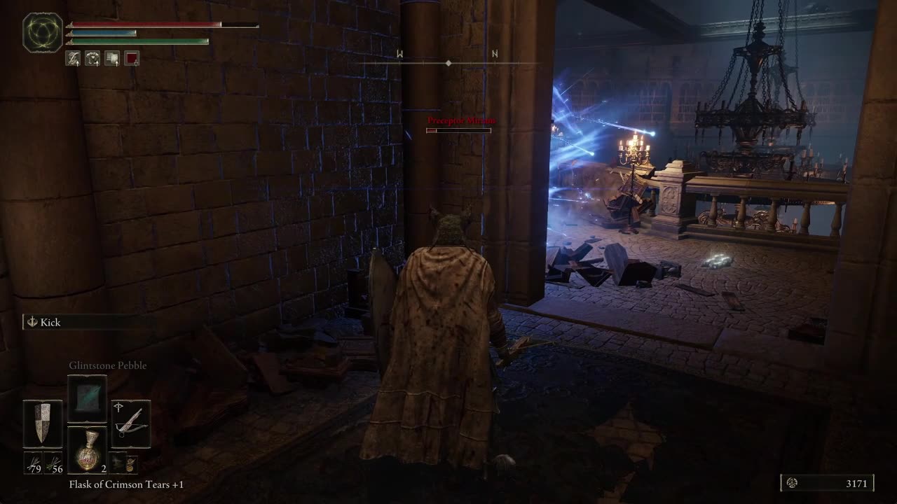 Elden Ring PC | Defeating Preceptor Miriam mini-boss to get Magic Downpour, from Study Hall Entrance