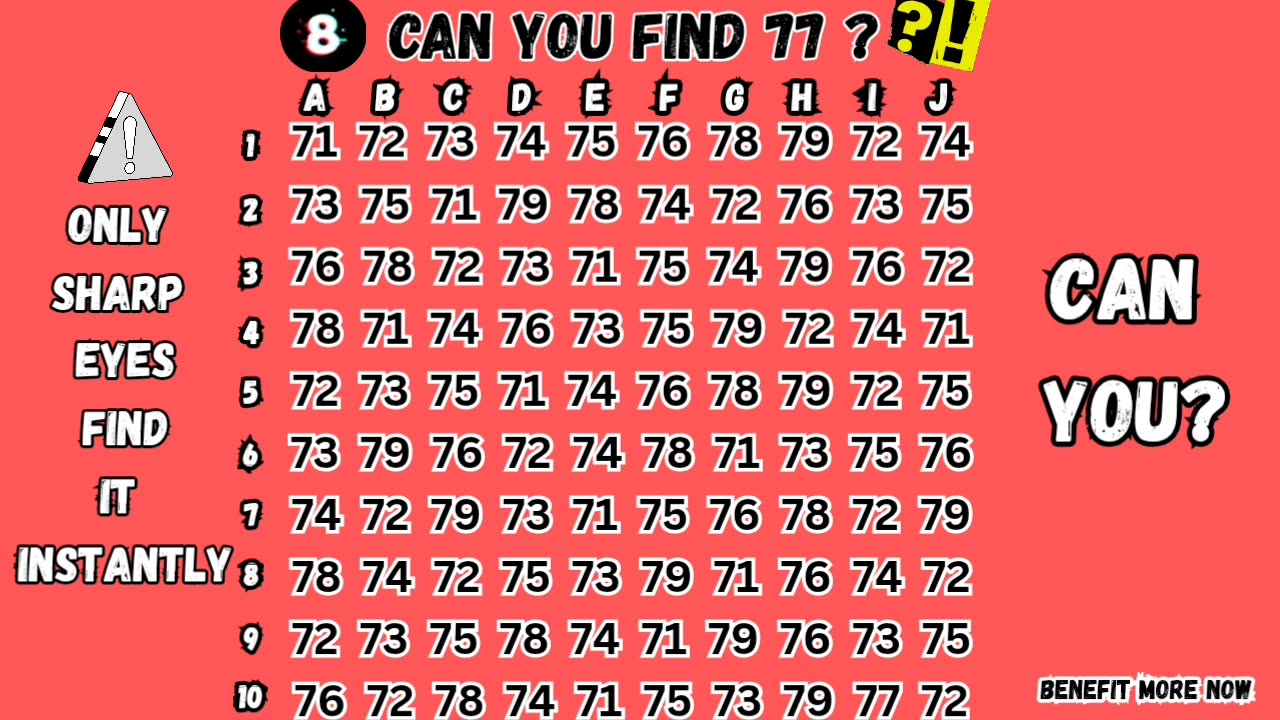 Can you find 77 ? 🔎