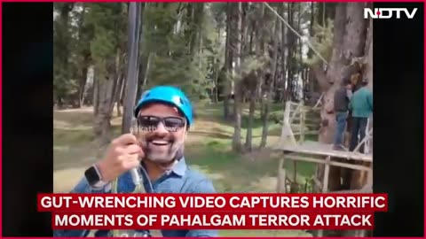 Pahalgam Attack Video: Unaware Tourist On Zipline Captures Pahalgam Terror Attack