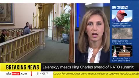 Ukraine's Zelensky meets King Charles.