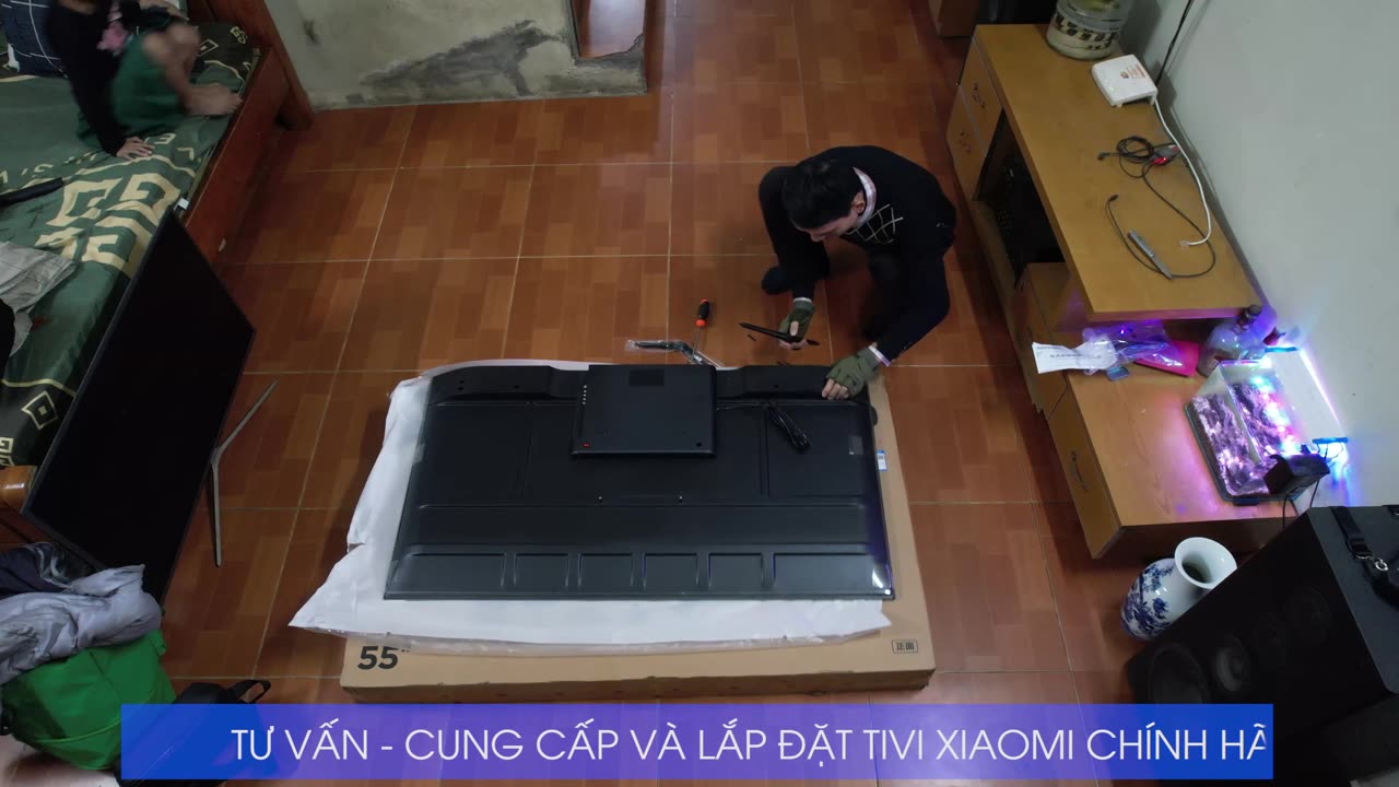 Lắp tivi xiaomi A Pro 55 inches tại ngõ 261 Trần Nguyên Hãn