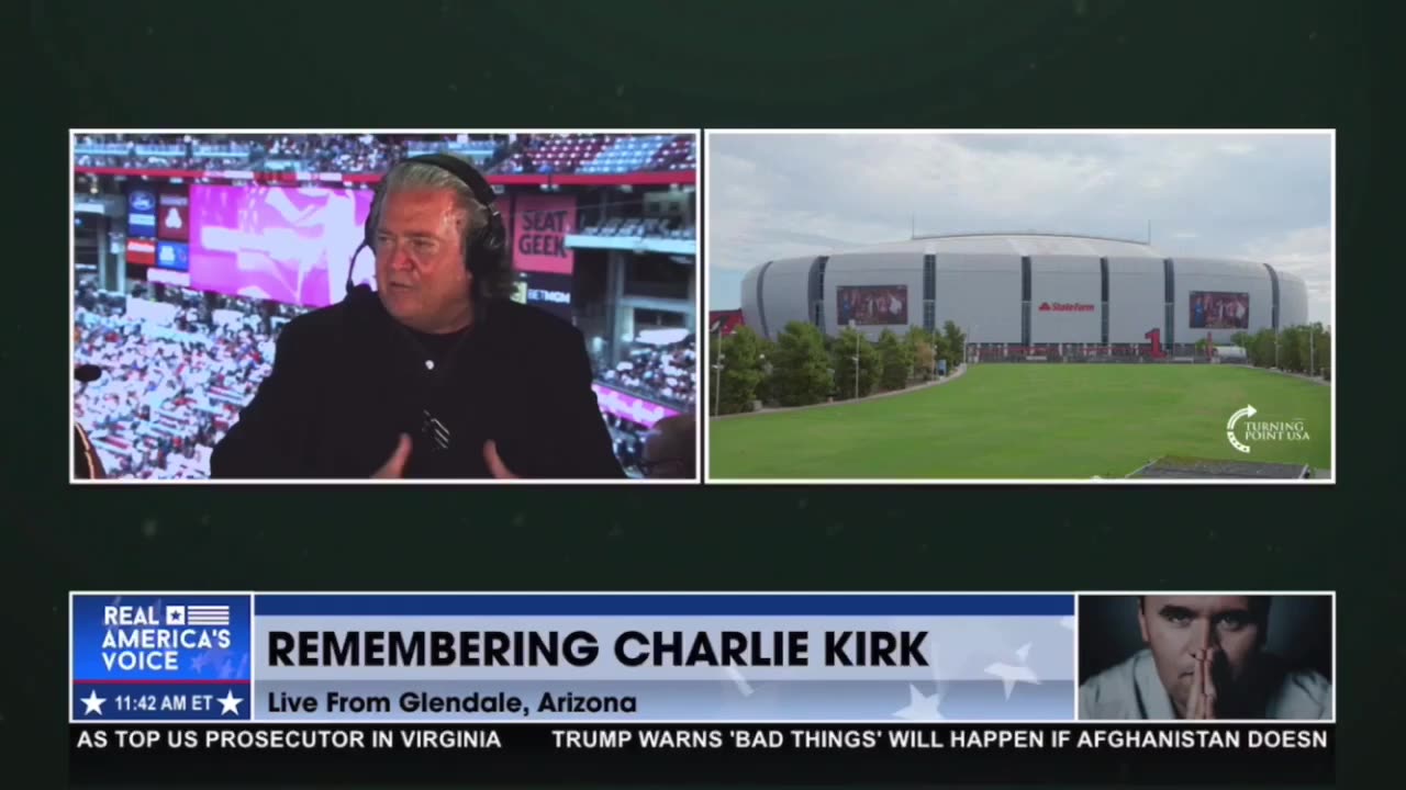 'Teachers are terrorists': Steve Bannon amps up rhetoric at Charlie Kirk memorial