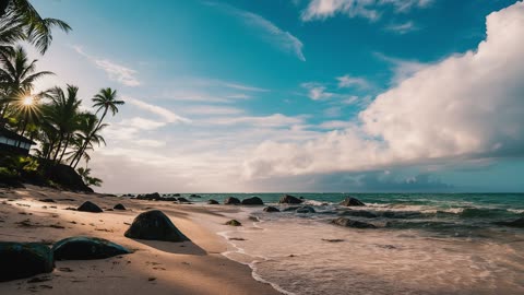 Tropical Beach Bliss in 2K | Relaxing Natural Background 🌴🌊