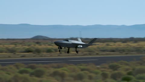 The YFQ-42A drone took off for the first time