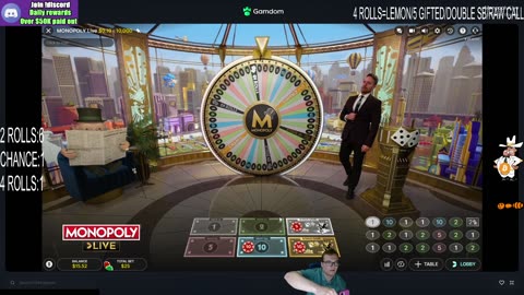 Every 4 Rolls Bonus, Chat Wins BIG! Monopoly Live Casino MAYHEM