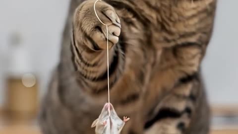 Shocking! This cat is literally dangling a mouse over a trap!