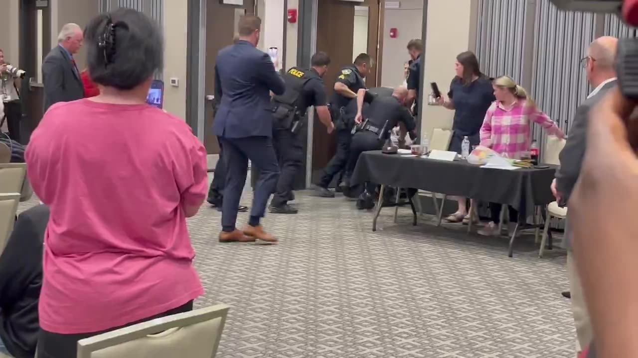 Unruly protestor removed at Rep. Marjorie Taylor Greene’s Georgia town hall