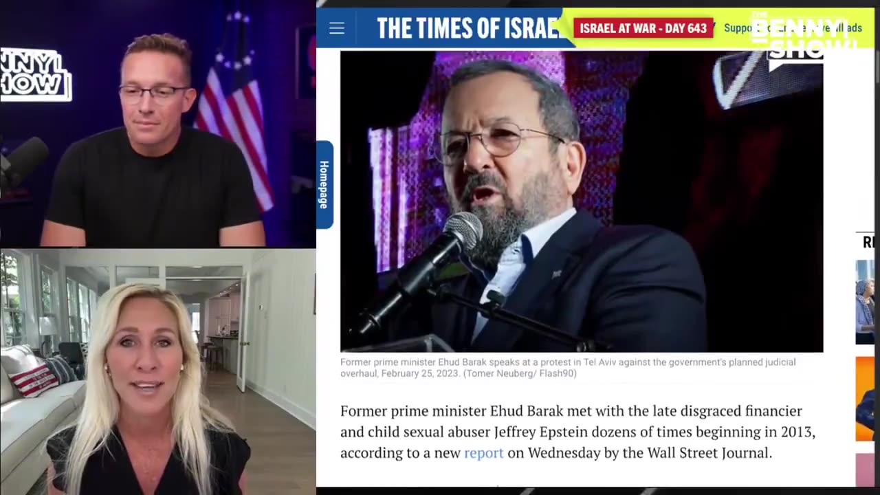 Was Epstein working for MOSSAD? MTG says ‘there’s a clear line there’ ~ Benny Johnson