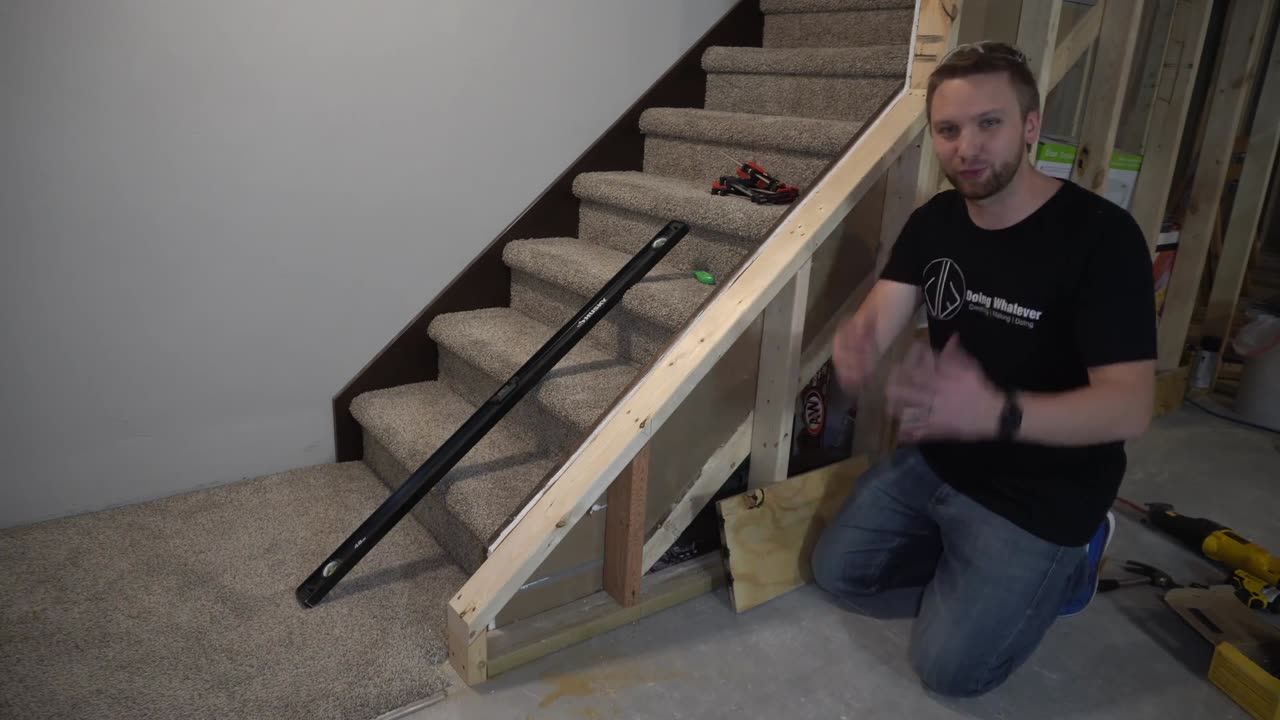 How to Frame a Stair Half Wall – Step-by-Step Carpentry Tutorial!