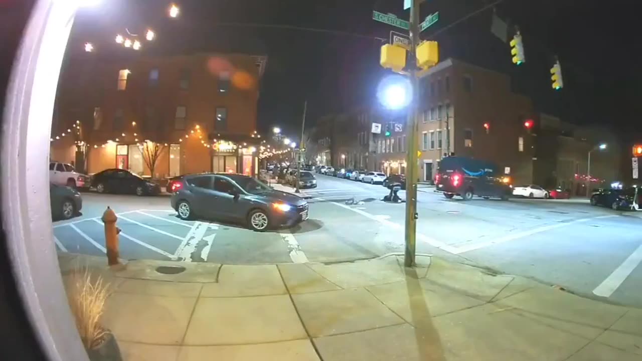 WARNING GRAPHIC_ Woman sitting in street run over by Amazon van