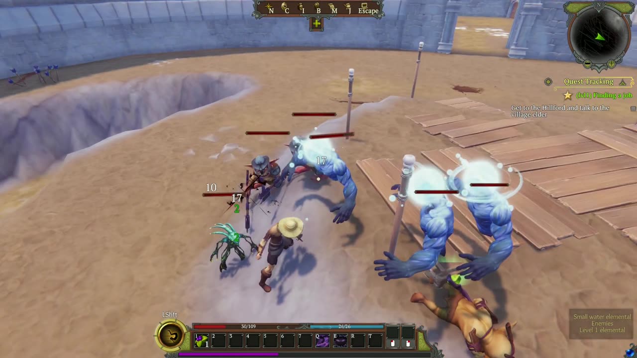 Gedonia 2, early access: episode 2, quick combat showcase in arena