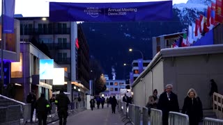 ‘No Kings’ sign lit over Davos ahead of Trump visit