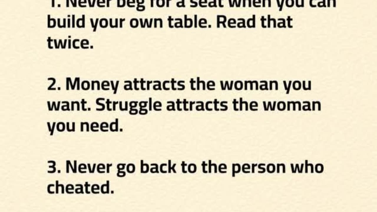 The advice given by millionaire