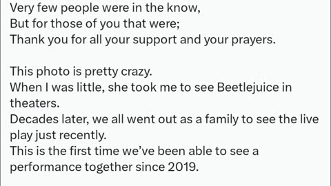 Killer Kross Celebrates Mom's Cancer Battle Victory with Beetlejuice Musical