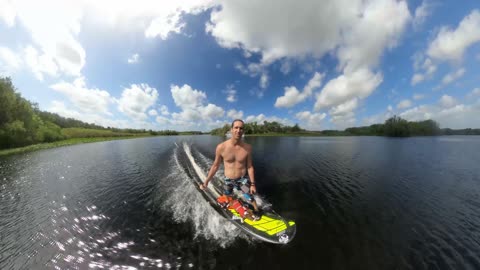 Jetsurf with My Dog Bean Through Florida River