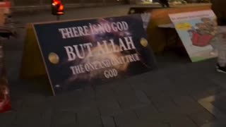 In Denmark, Muslims set up a gazebo with four loudspeakers 20 meters from the Christmas tree,