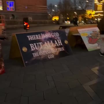 In Denmark, Muslims set up a gazebo with four loudspeakers 20 meters from the Christmas tree,