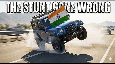 Mahindra Thar Stunt GONE WRONG! 🚙🇮🇳 (Indian Car Simulator Physics)
