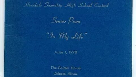 June 1, 1978 - Class of 1978 Hinsdale Central High School Prom Invitation