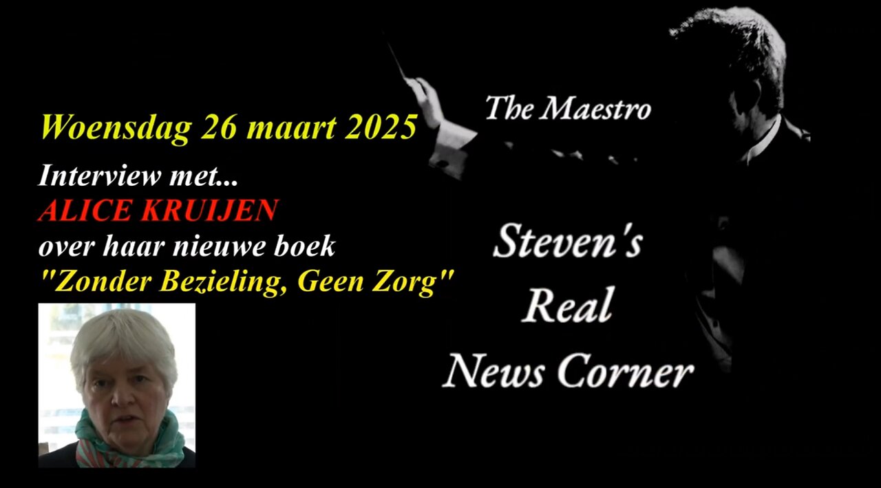 WOENSDAG 26 MAART 2025 - INTERVIEW MET ALICE KRUIJEN "ZONDER BEZIELING, GEEN ZORG"