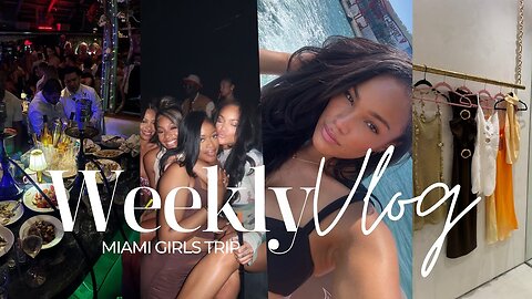 weekly vlog! miami girls trip | yacht + cubbing + I cant keep up + new hair &more! Allyiahsface vlog