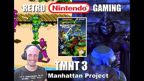 TMNT 3 The Manhattan Project (NES): Save New York City from Super Shredder & Krang with BrightGaming
