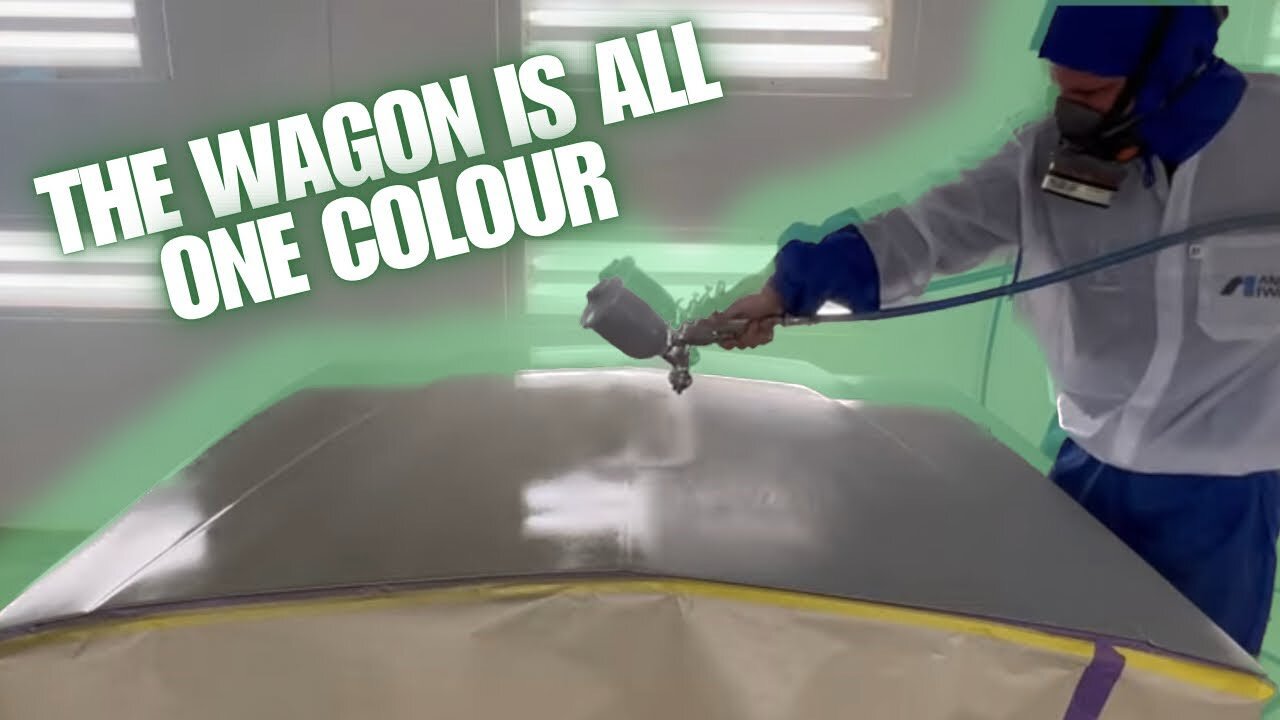 The WAGON becomes ALL ONE COLOUR! I get SCHOOLED in SPRAY PAINTING.
