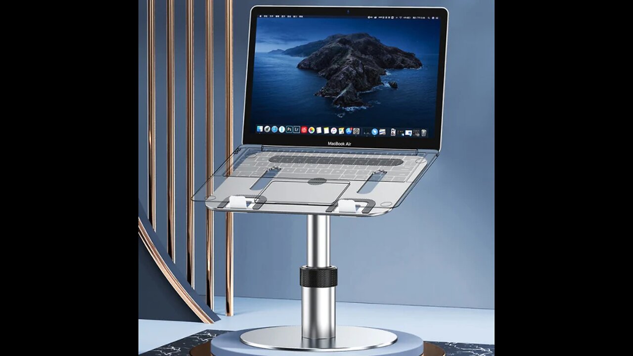 Versatile Laptop Stand, with Adjustable Height, Angle & Rotatable Design, for Home & Office