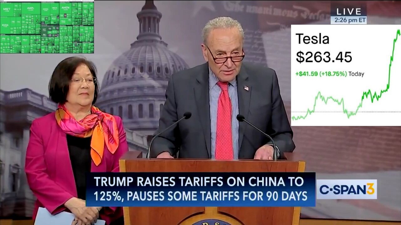 Chuck Schumer Declares The 'Trump Slump' Is Upon Us As The Stock Market Skyrockets