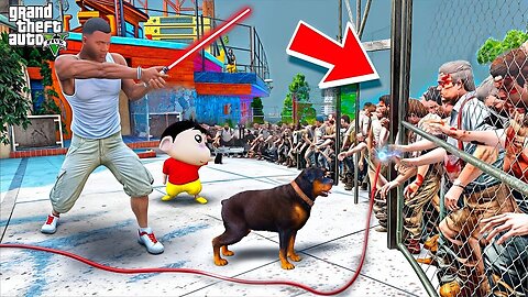 Franklin & Shinchan FIGHT 1,000 ZOMBIES in GTA 5! (Zombie Apocalypse)