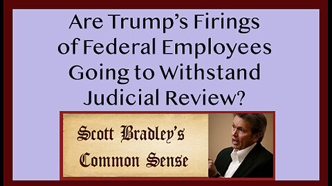 Are Trump's Firings of Federal Employees Going to Withstand Judicial Review?