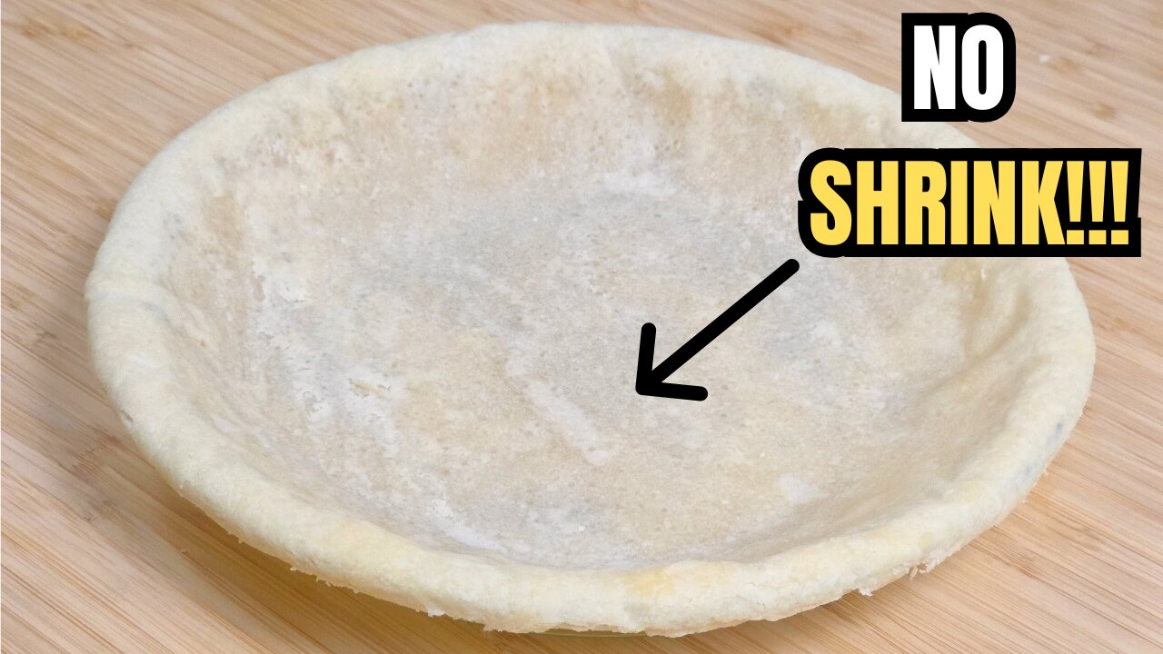 Easy No-Shrink Pie Crust (*NO* Shortening!)