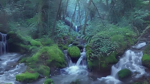 Relaxing Rain Noise + Forest Stream