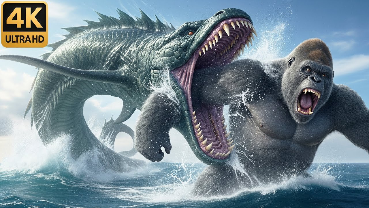 TITANS UNITE! King Kong & Hulk vs The Leviathan! (Epic Ocean Showdown)