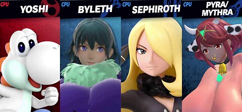 White Yoshi vs Winter Byleth & Cynthia & Cow Pyra/Mythra [MAKI Member Request NSFW Rumble Exclusive]
