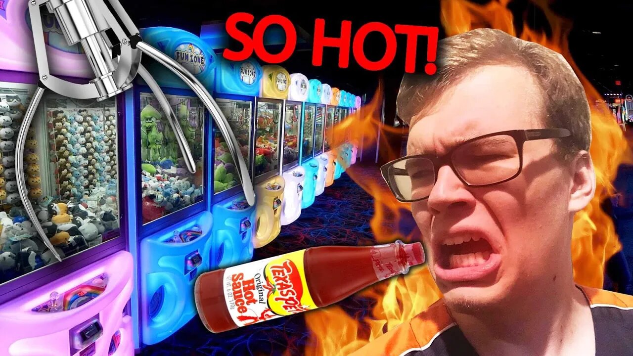 HOT SAUCE CLAW MACHINE CHALLENGE!