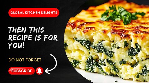 Potatoes, spinach and 3 eggs, then this recipe is for you! Global Kitchen Delights !