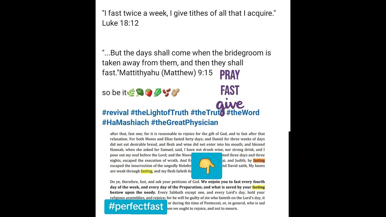 I fast twice a week explained #biblicaltruth