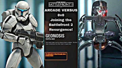 XB1X Star Wars Battlefront 2 G307, 2P local splitscreen Arcade on Trippa Hive, Clone Commando!