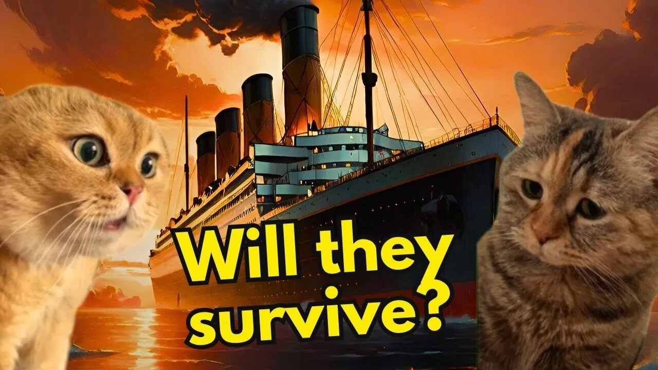 Two cats are on the Titanic minutes before the sinking (Cat memes) (Ep.17)