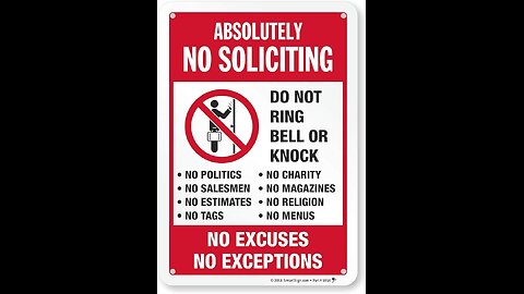 Door to door salesmen-Keeping them away with signs and your rights when they misbehave