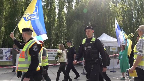 Ukrainische Söldner-Opposition wird von Rüdiger Hoffmann gestellt! Tag des Sieges Berlin-Treptow