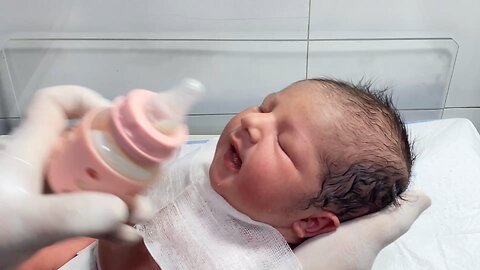 cute little miracle baby feeding | cutest baby feeding