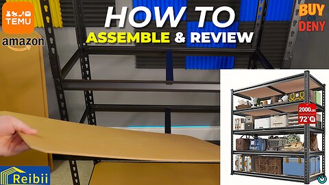 Temu/Amazon 72" Adjustable Metal Shelf by REIBII 🤠 How to Assemble and Review