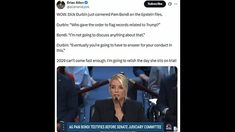 Pam Bondi Turns Trump In During Hearing!