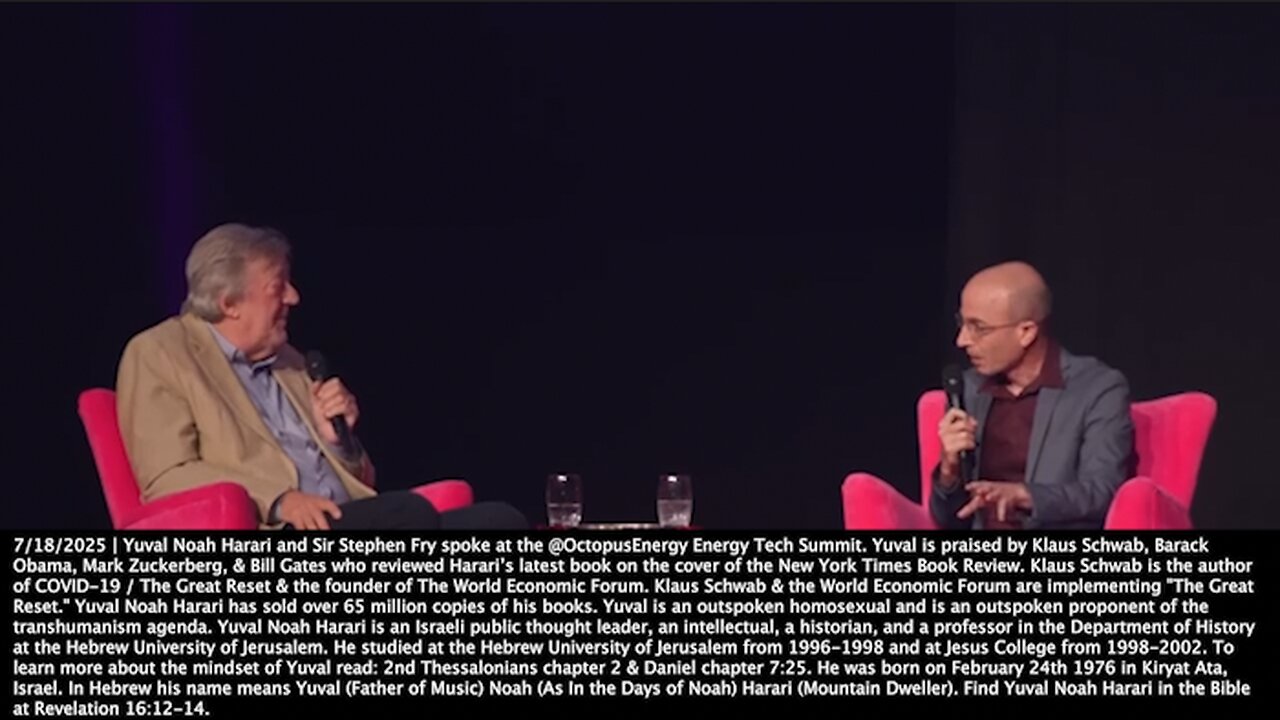 Yuval Noah Harari | "Now There Is Another Thing On the Planet That Can Maybe Invent New Kinds of MONEY. What Will Happen to Us When We Have to Deal With Billions of Better Story Tellers Than Us On the Planet." - 7/18/2025