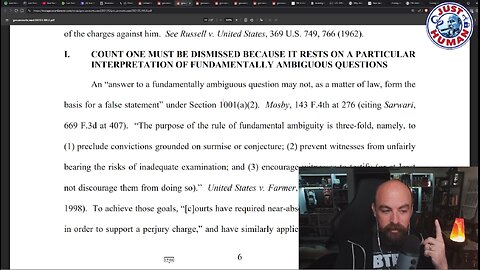 Comey's Motion to Dismiss for Fundamental Ambiguity and the Literal Truth