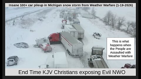 Insane 100+ car pileup in Michigan snow storm from Weather Warfare (1-19-2026)
